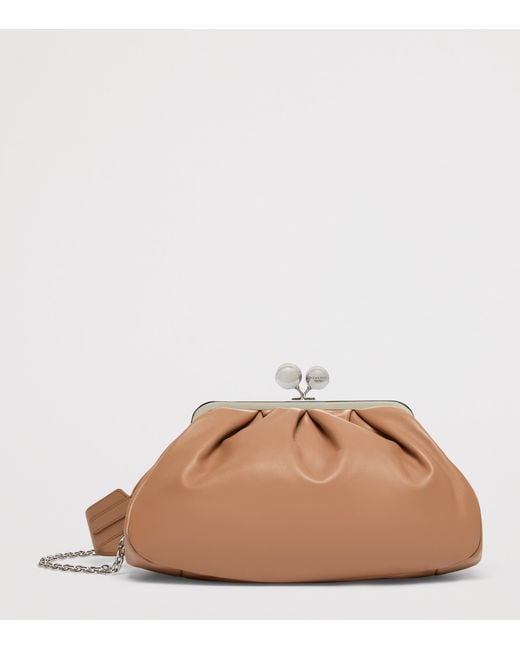 Weekend by Maxmara Brown Medium Leather Pasticcino Clutch Bag