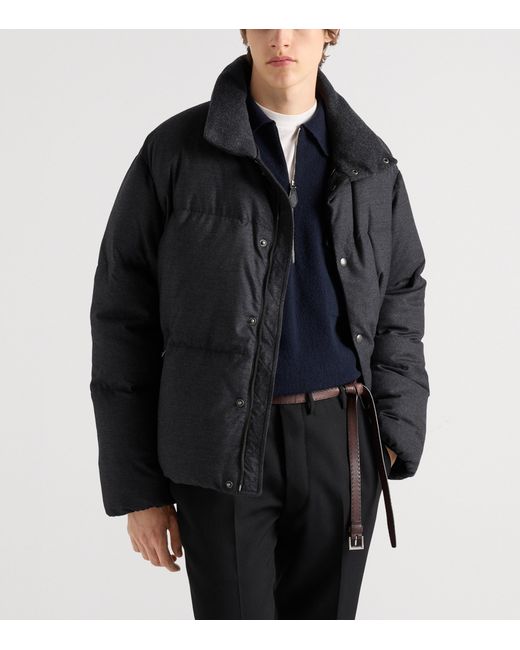 Prada Black Cashmere Puffer Jacket for men