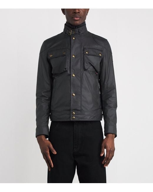 Belstaff Black Waxed Racemaster Jacket for men