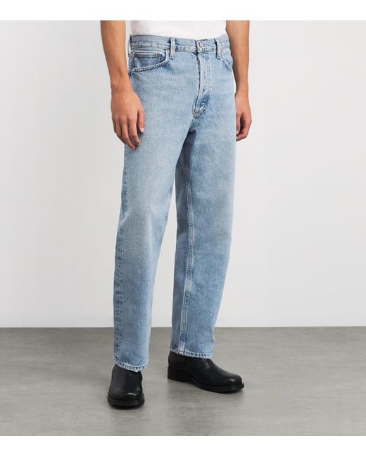 Agolde Blue 90's Straight Jeans for men