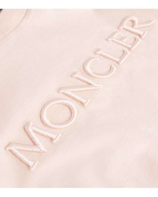 Moncler Pink Cotton Logo T-Shirt