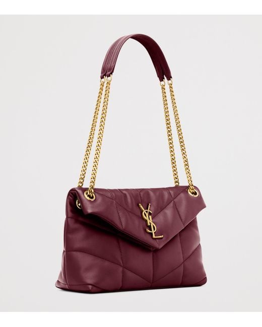 Saint Laurent Purple Small Puffer Shoulder Bag