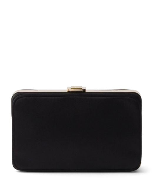 Prada Black Mini Satin Clutch
