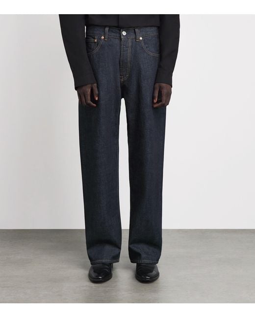 Our Legacy Blue Third Cut Wide-Leg Jeans for men
