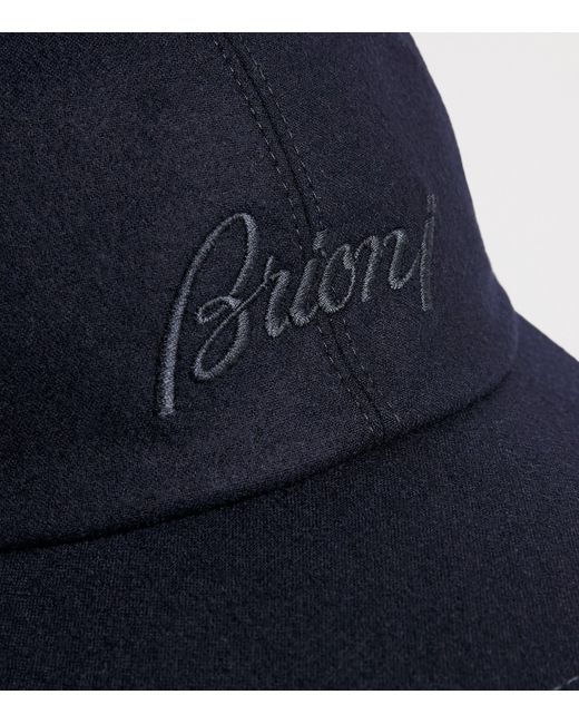Brioni Blue Performa Logo Baseball Cap for men