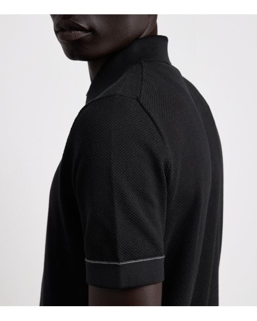 Brioni Black Sea Island Cotton Polo Shirt for men
