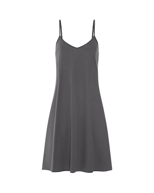 Hanro Gray Cotton Silk Nightdress