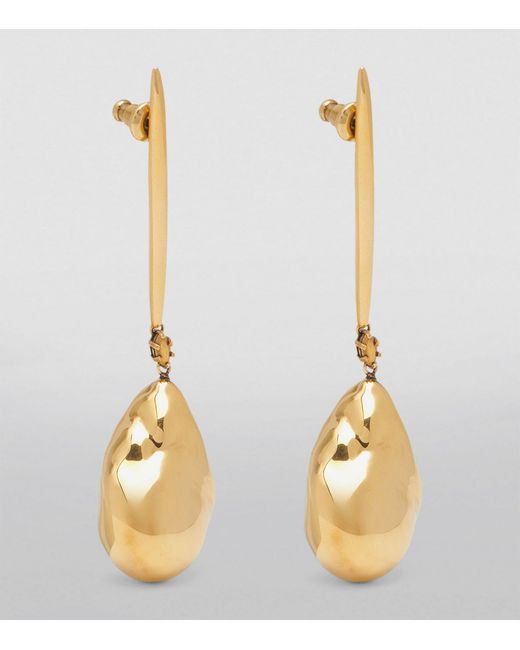 Alexander McQueen Metallic Pearl Stick Earrings