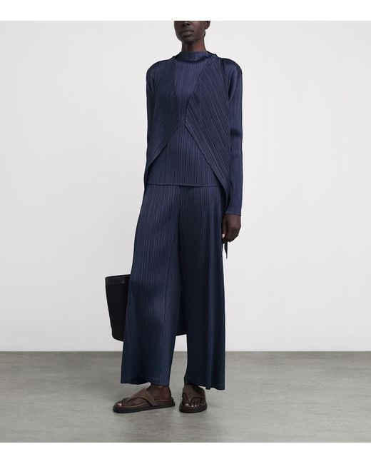 Pleats Please Issey Miyake Blue January Monthly Colours Cardigan
