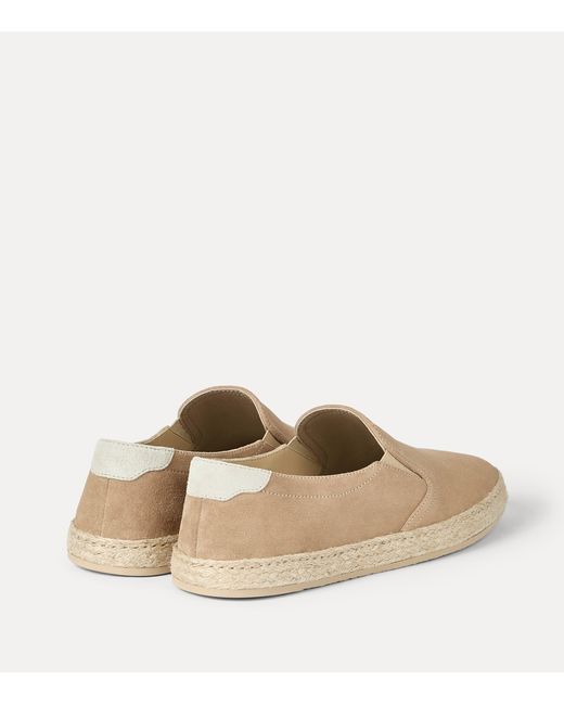 Brunello Cucinelli Natural Suede Espadrilles