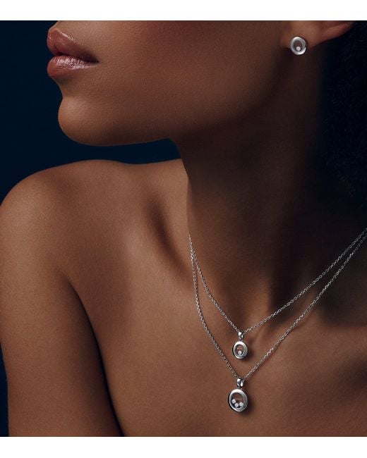 Chopard Metallic And Diamond Happy Diamonds Icons Earrings