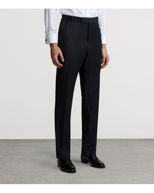 Dunhill Blue Wool Belgravia Trousers for men