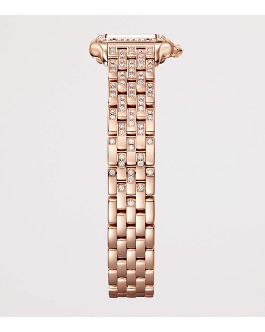 Cartier Metallic Rose And Diamond Panthère De Watch