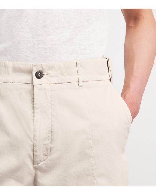 Eleventy Natural Stretch-Cotton Chino Shorts for men