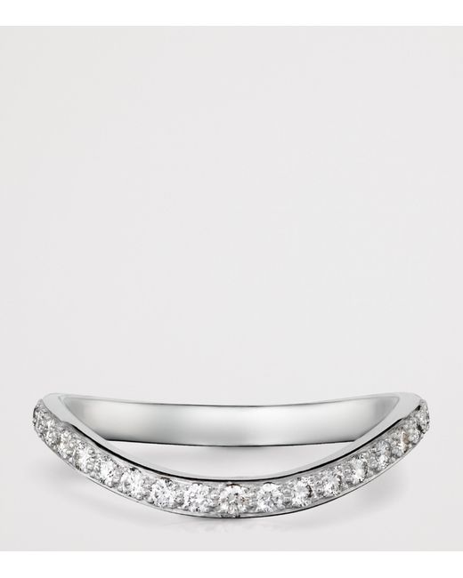 Cartier Metallic Platinum And Diamond Trinity Ruban Wedding Band