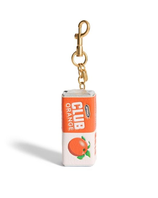 Anya Hindmarch White Leather Mcvitie's Club Charm
