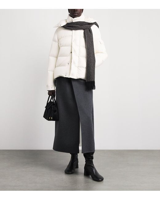 Moncler White Down Adaptable Maya 70 Jacket