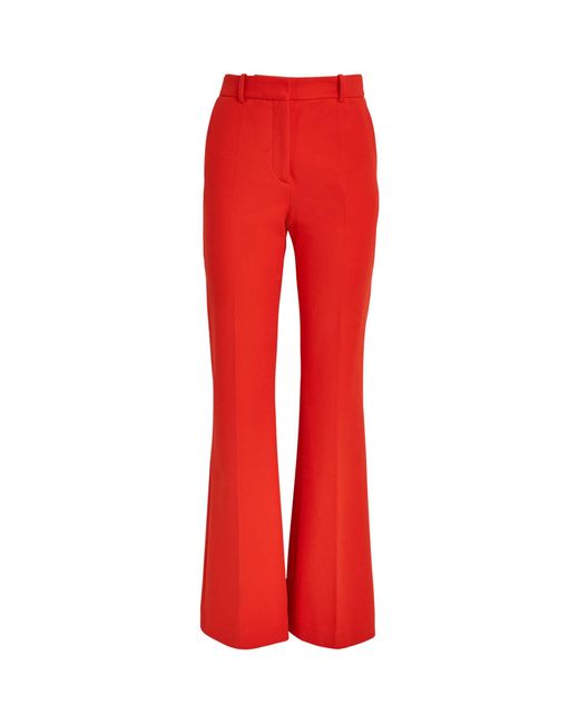 Joseph Red Bi-stretch Tafira Trousers