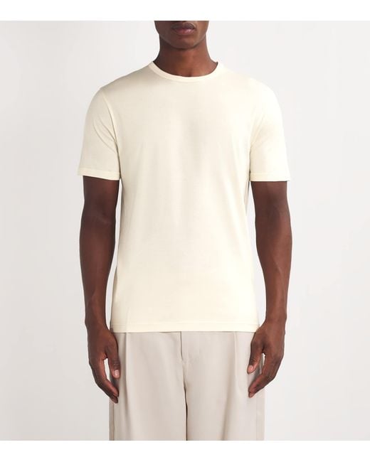 Sunspel White Supima Cotton T-Shirt for men
