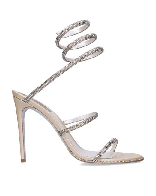 Rene Caovilla White Embellished Cleo Sandals 105