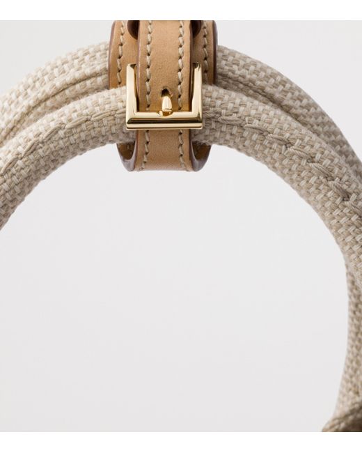 Prada Pink Small Canvas Jardinière Top-Handle Bag