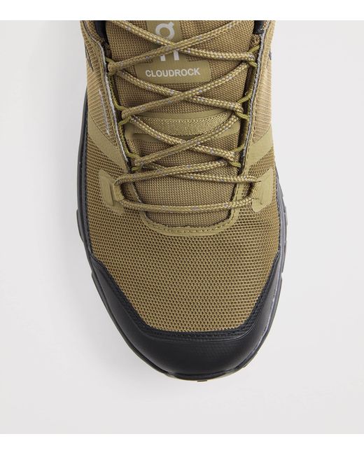 On Shoes Green Cloudrock Waterproof Hiking Trainers for men