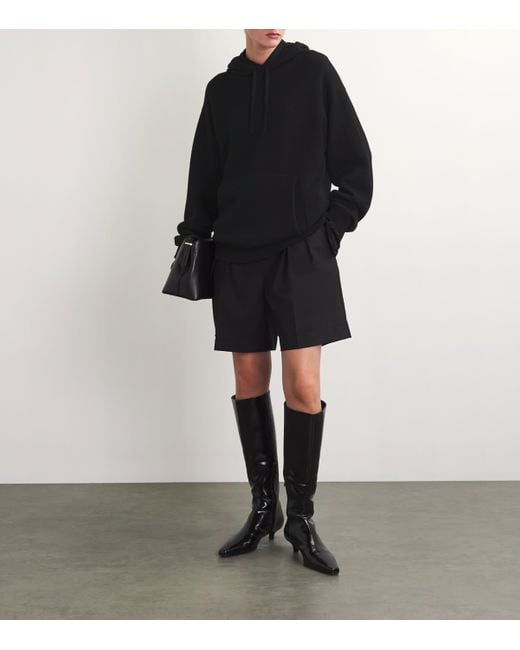 Harrods Black Cashmere Hoodie