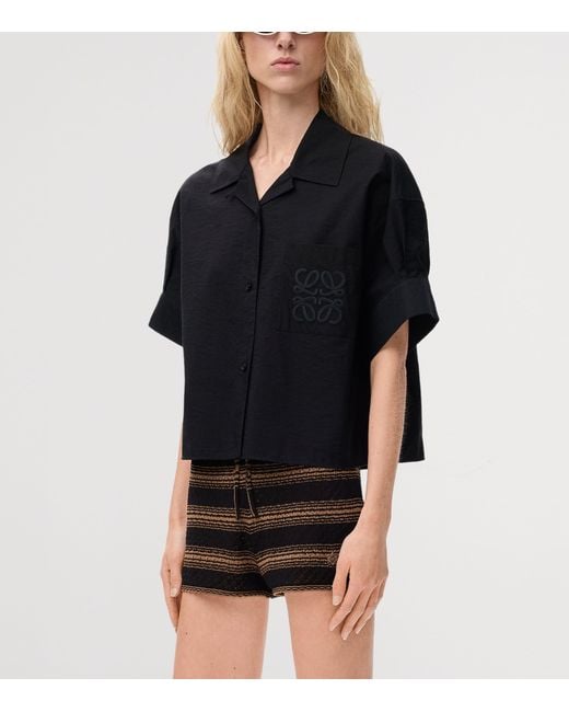 Loewe Blue X Paula's Ibiza Anagram Short-Sleeve Shirt