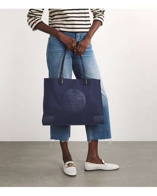 Tory Burch Blue Ella Tote Bag