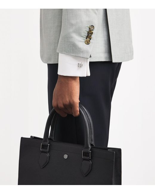 Babette Wasserman White Rhodium-Plated Balloon Monkey Cufflinks for men