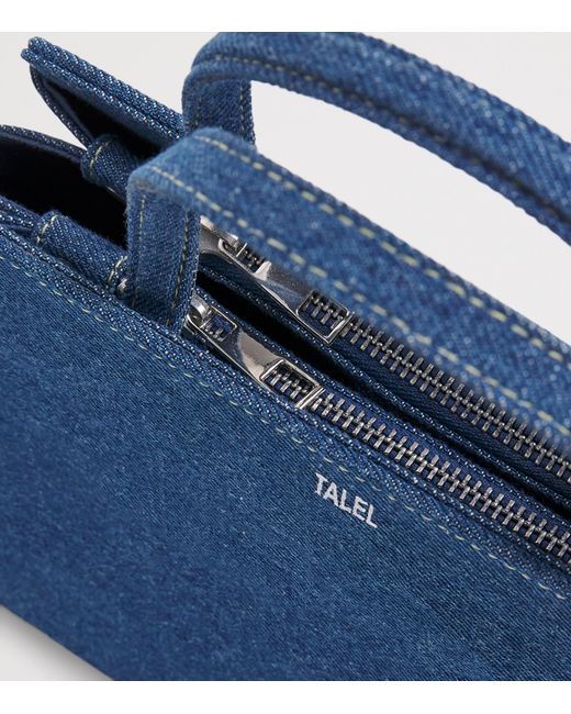 TALEL PARIS Blue Medium Denim V2 Tote Bag