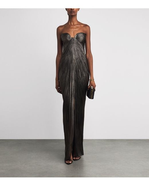 Maria Lucia Hohan Black Silk Nadira Bustier Gown
