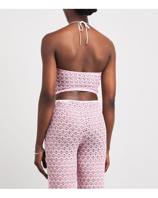 Missoni Pink Metallic Halterneck Top