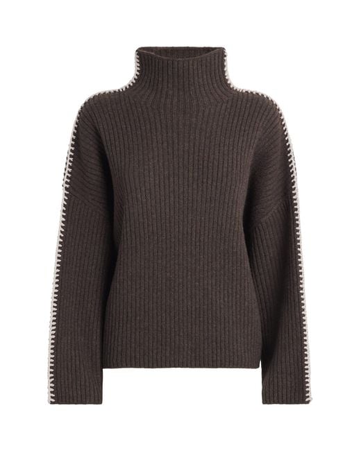 Rag & Bone Brown Wool Ingrid Rollneck Sweater