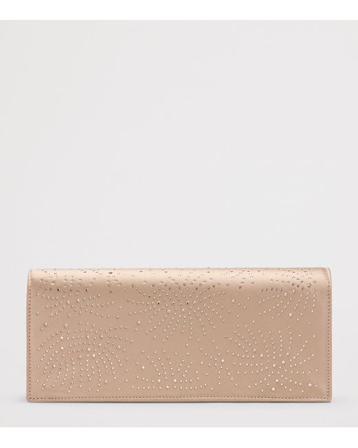 Malone Souliers Natural Embellished Satin Vivien Clutch Bag