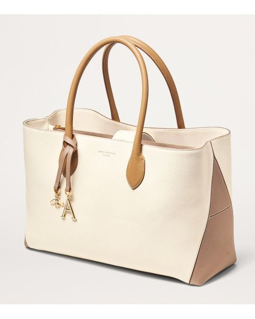 Aspinal Natural Leather London Tote Bag