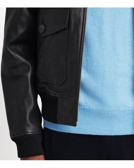 Allude Blue Cashmere V-Neck Sweater for men