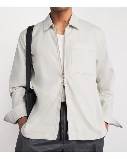 Officine Generale White Cotton-Blend Malo Overshirt for men