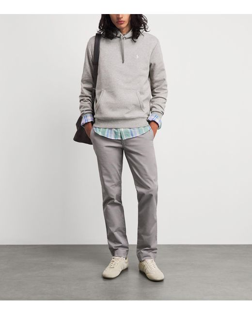 Polo Ralph Lauren Gray Double-Knit Logo Hoodie for men
