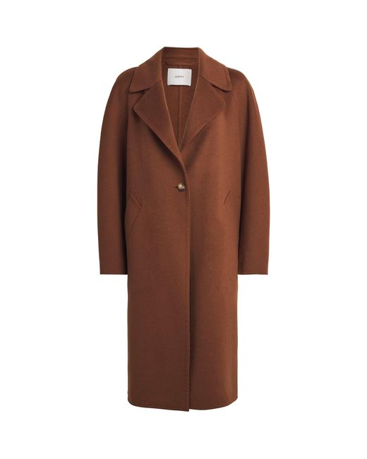 Joseph Brown Double-Faced Cashmere Coat