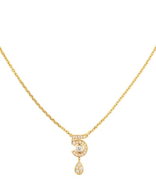 Chanel Metallic And Diamond Eternal N°5 Necklace