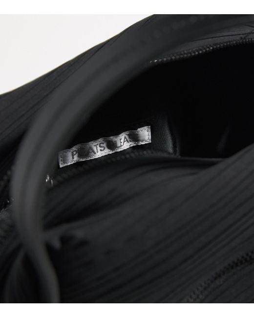 Pleats Please Issey Miyake Black Mini Bias Pleats Duffle Bag