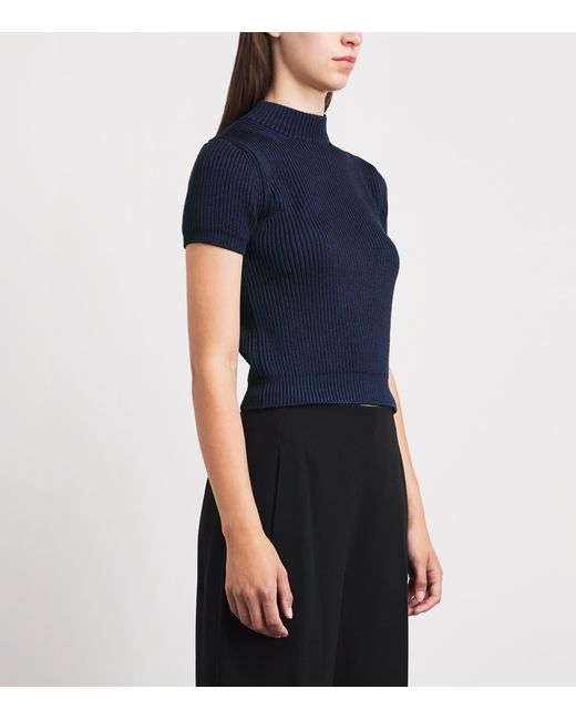 FFORME Blue Short-Sleeve Katia Sweater
