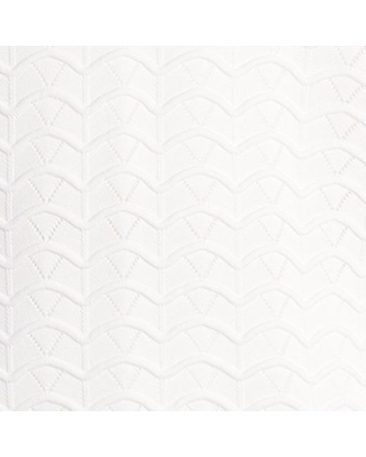 CHE White Ripple Knitted Polo Shirt for men
