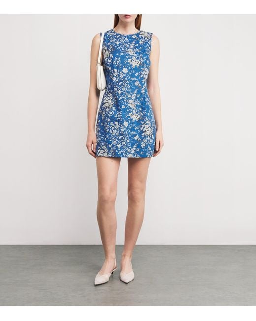 Doen Blue Floral Adele Mini Dress