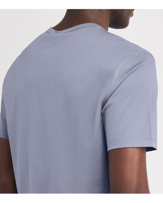 Sunspel Blue Supima Cotton Classic T-Shirt for men