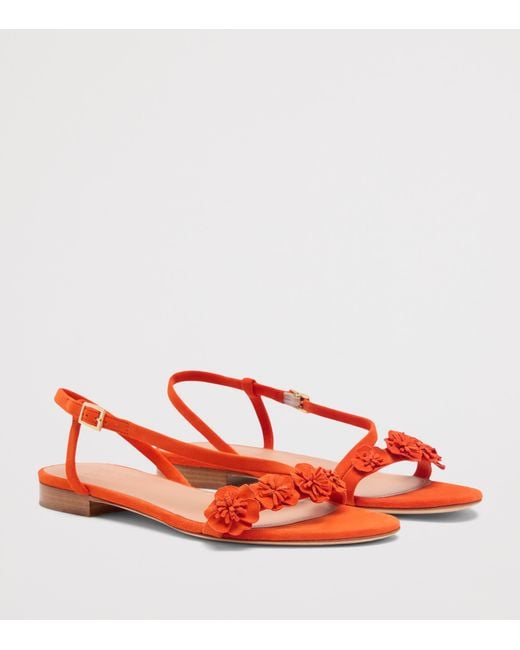 Malone Souliers Red Suede Serra Sandals