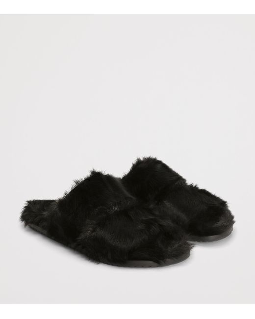 Dolce & Gabbana Black Kid Goat Sandals for men