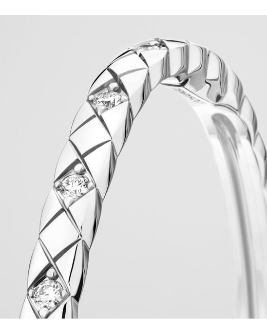 Chanel White And Diamond Coco Crush Bangle