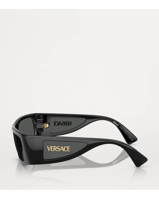 Versace Black Ve4482 Blk Shn Gry for men